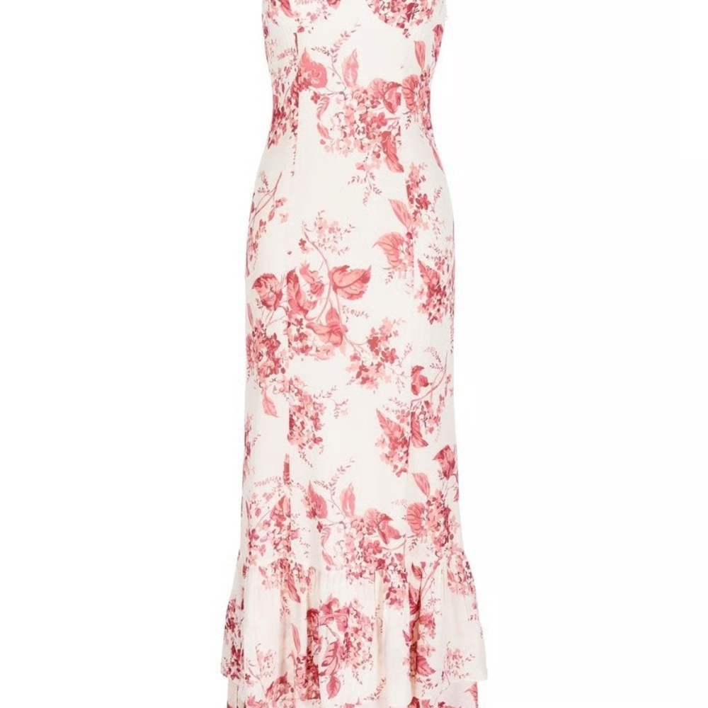 Reformation Pink Floral Maxi Dress